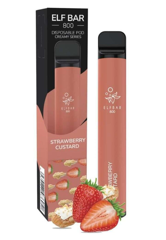 Elfbar 800 Disposable (Merlion Vape Sg) - Strawberry Custard - Merlion Vape Sg